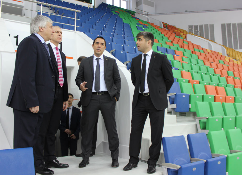 The FISU delegation toured Ashgabat's Olympic Park ©FISU