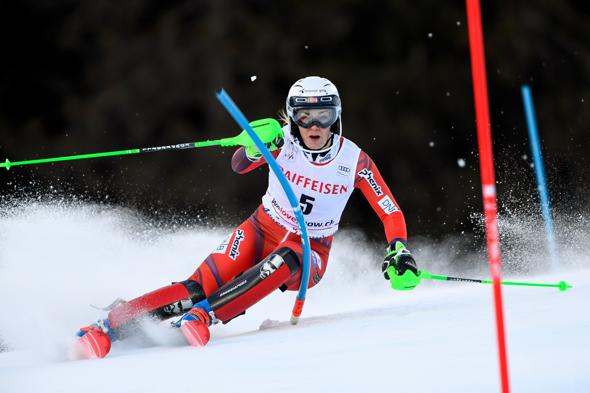 Norway's Nina Haver-Loeseth won the women's parallel slalom city event ©Getty Images