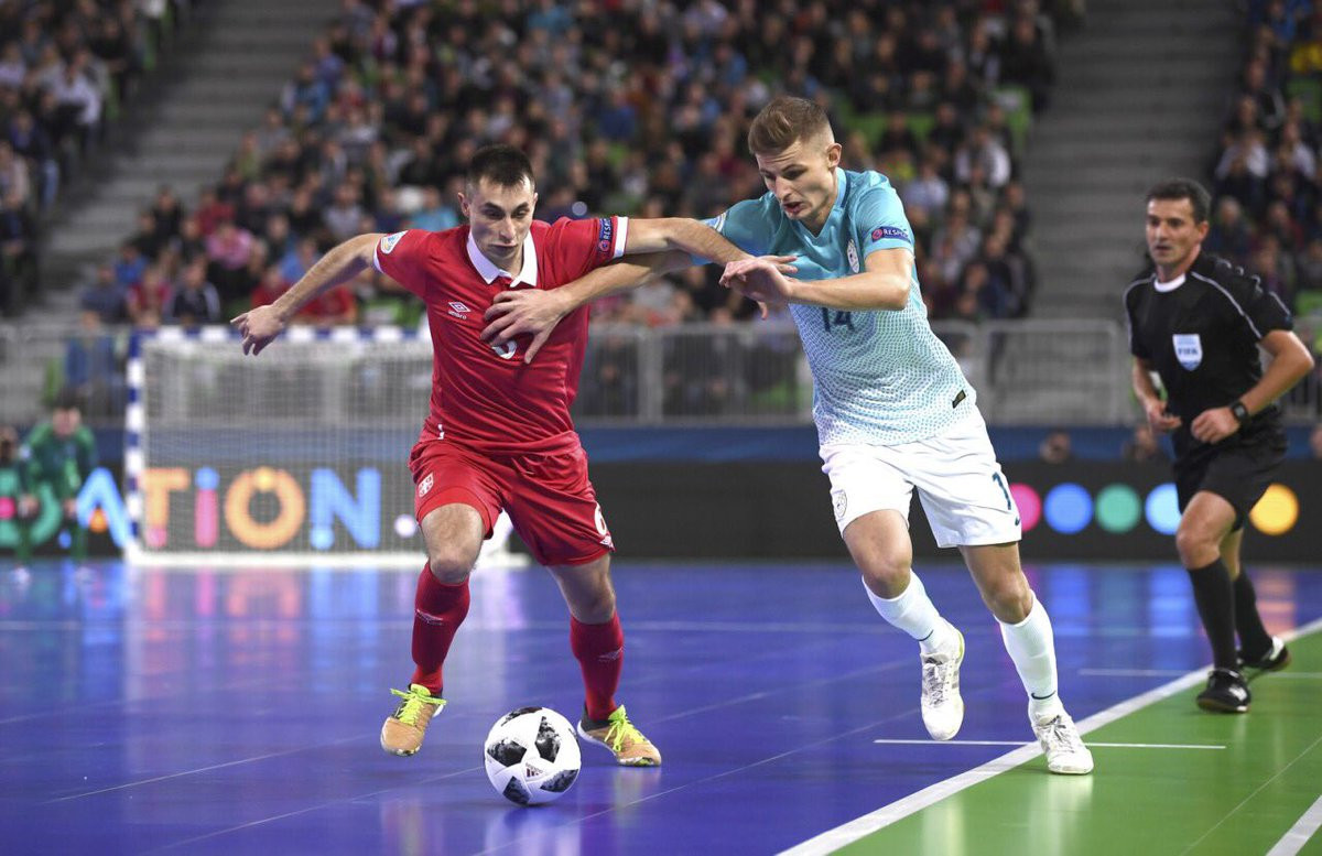 Serbia deny hosts Slovenia with late equaliser at UEFA Futsal Championship
