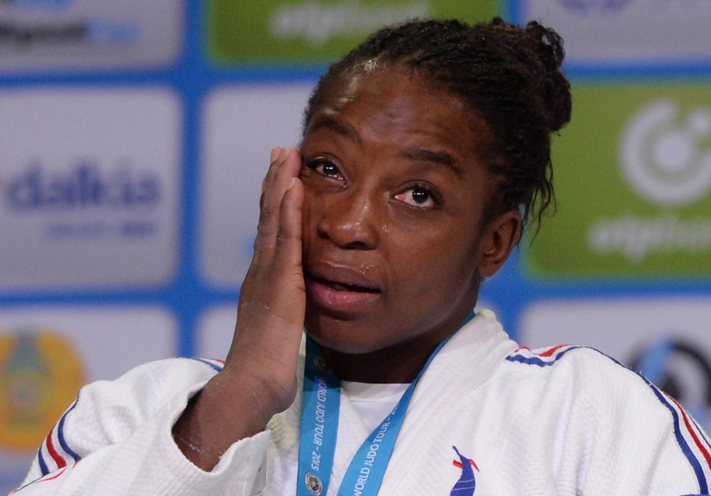 Gevrise Emane showed her emotions after claiming her second world title, with the first having come in 2007 ©Getty Images