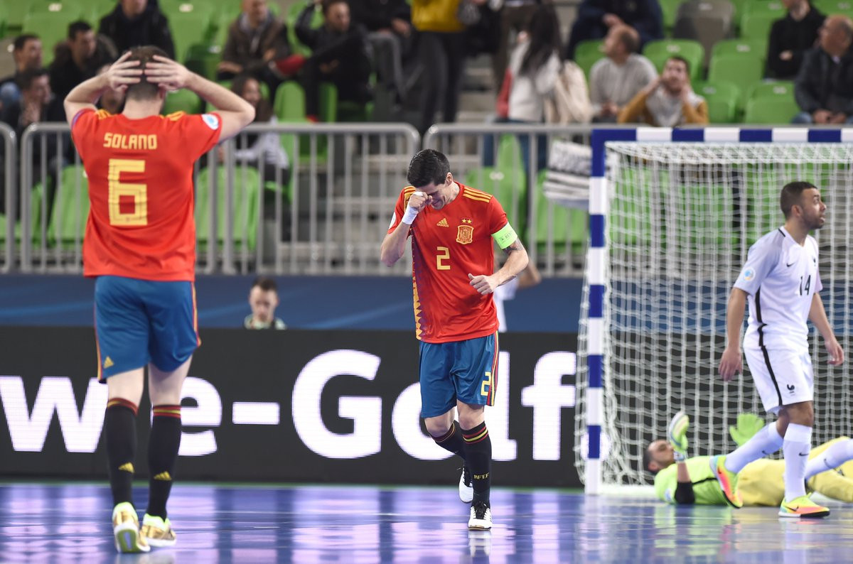 Spain came from behind to hold debutants France ©Twitter/UEFAFutsal