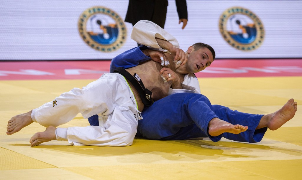 An all-Georgian bronze medal bout in the men's under 90 kilogram division was won by Varlam Liparteliani ©Getty Images