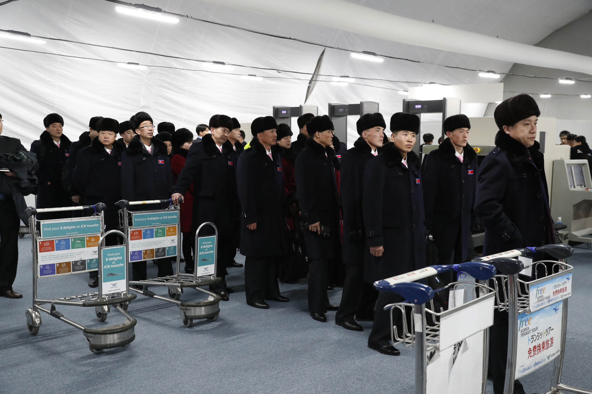 The North Korean delegation has arrived in the South for Pyeongchang 2018 ©Getty Images 