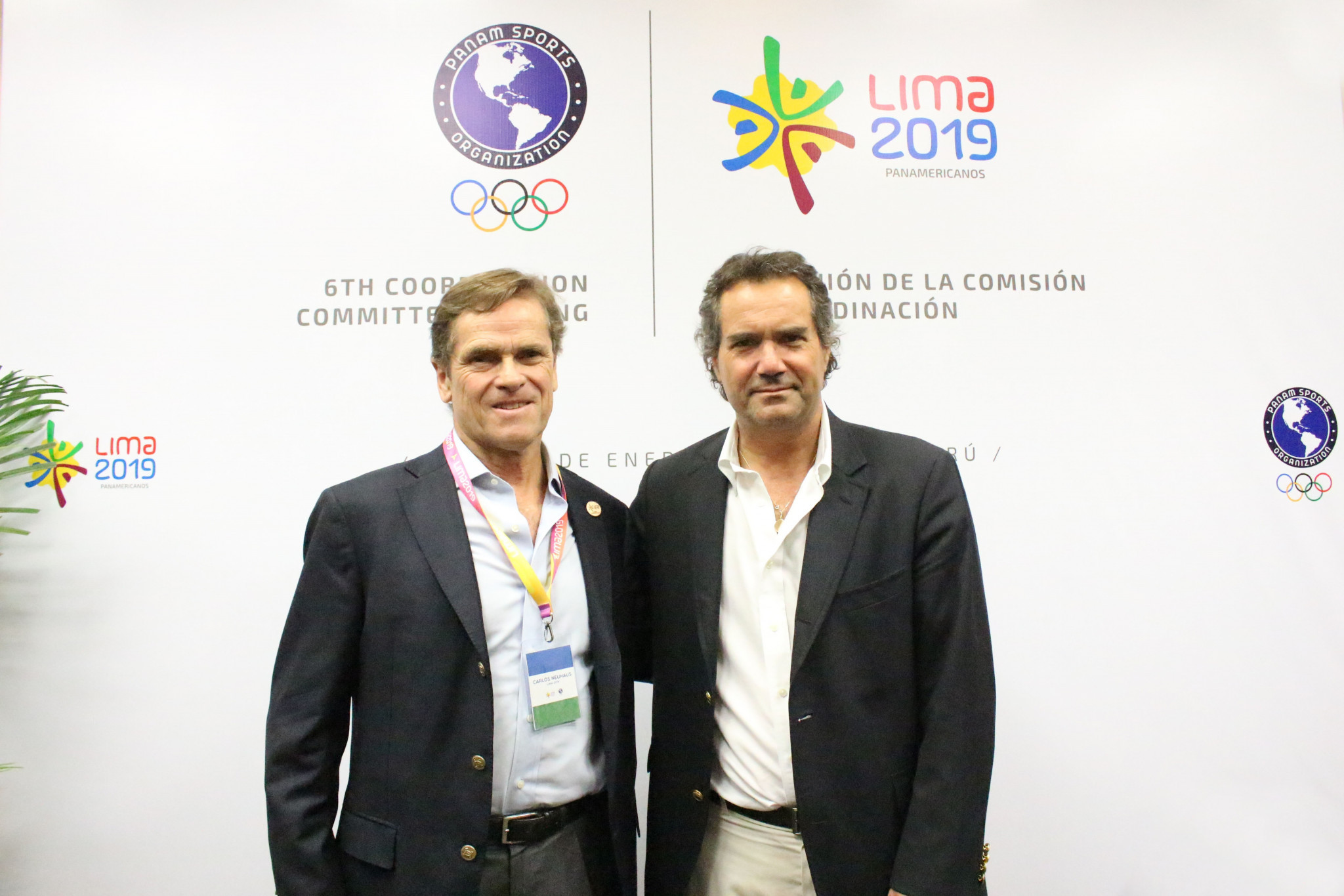 Lima 2019 President Carlos Neuhaus welcomed PanAmSports counterpart Neven Ilic on the visit ©Lima 2019