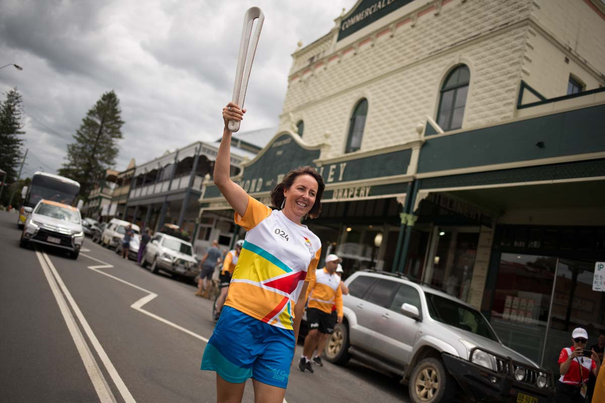 Two-time netball gold medallist carries Gold Coast 2018 Queen's Baton in New South Wales
