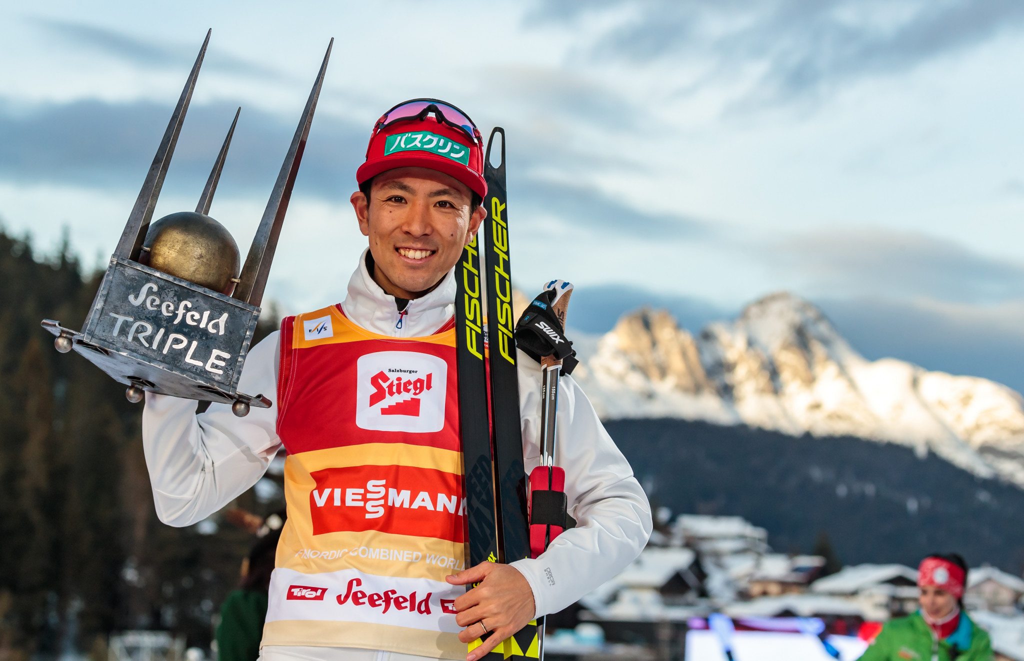 Akito Watabe will be the star attraction on home snow after winning the Seefeld Triple ©Getty Images