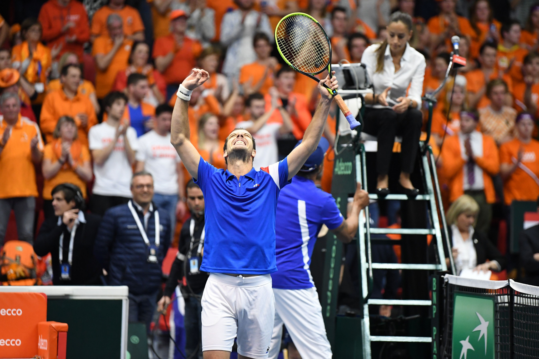 Defending champions France level with Netherlands after first day of Davis Cup World Group tie
