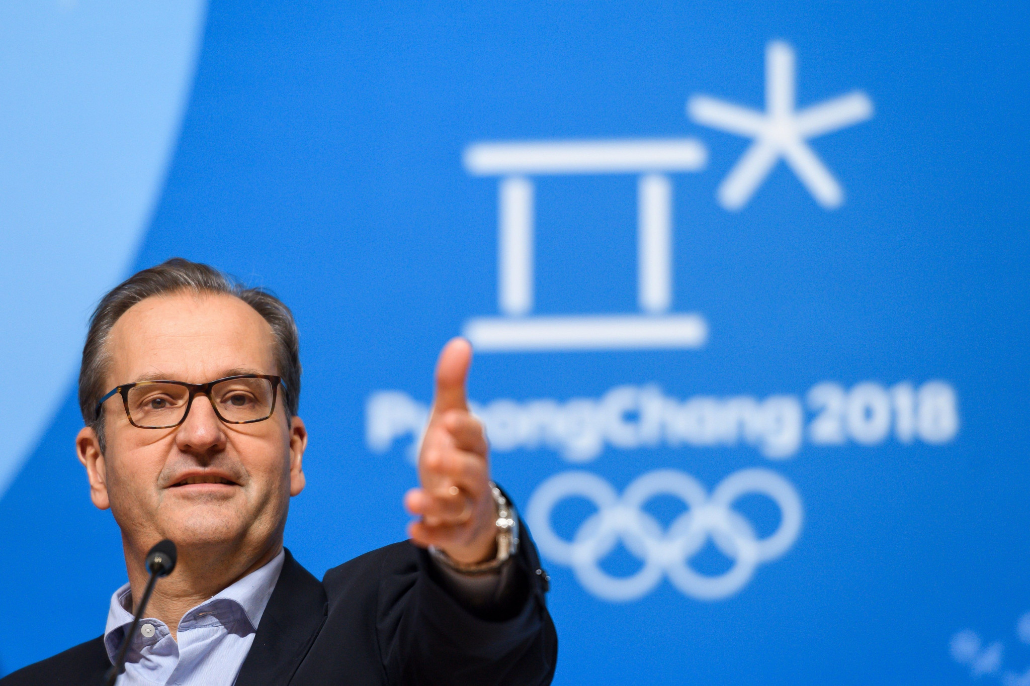 IOC spokesperson Mark Adams spoke after the opening day of an Executive Board meeting ©Getty Images