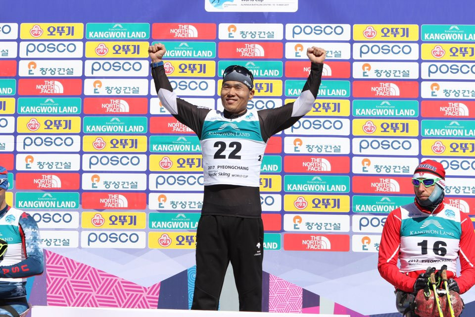 Sin Eui Hyun won the men's sprint sitting title ©Twitter