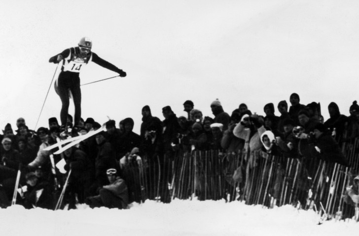 Jean-Claude Killy, pictured en route to the Olympic gold medal in the downhill at Grenoble 1968, was always known as a skier willing to take risks, often being rewarded for his courage and daring ©Getty Images