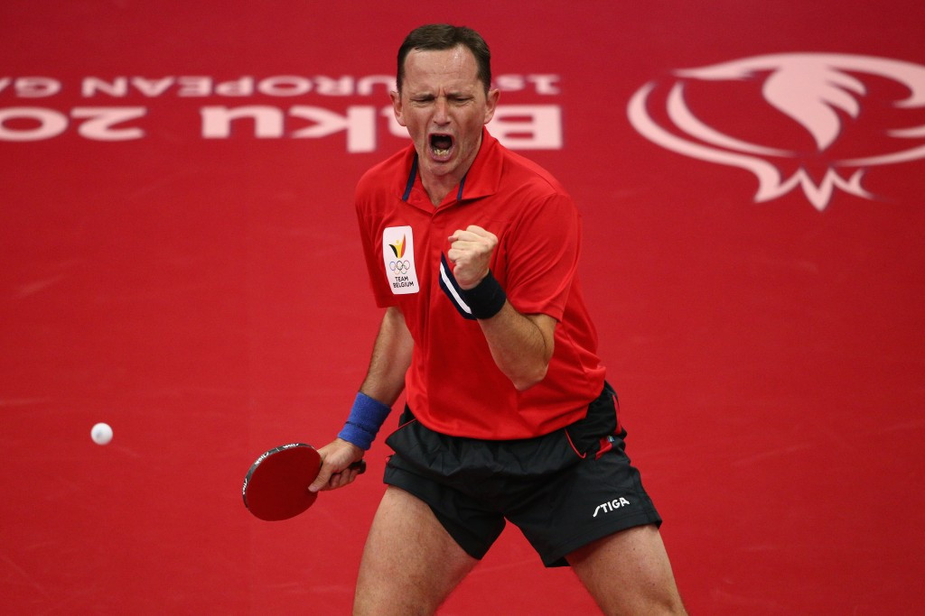 Jean-Michel Saive, pictured playing at June's European Games in Baku has called for wide participation in the first European Week of Sport ©Getty Images