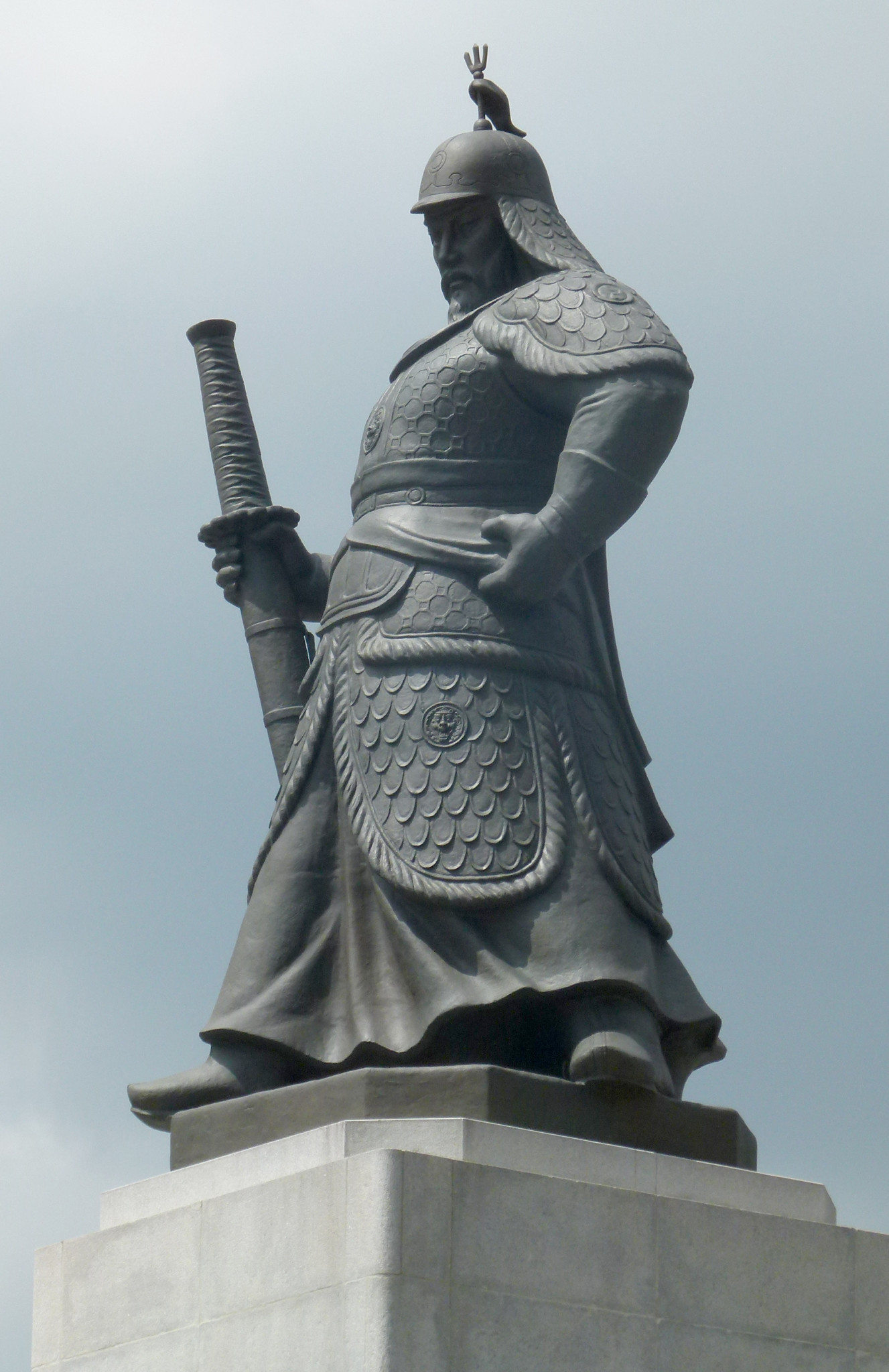 South Korean goaltender Matt Dalton claimed he was inspired to put an image of Admiral Yi Sun-shin, who defeated Japan in a famous battle in 1597, on his mask after visiting his statue in Seoul ©Wikipedia