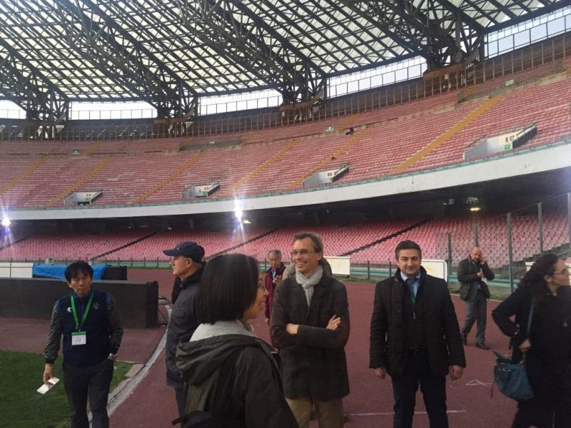 The San Paolo stadium, home of football club Napoli, was among the venues visited by inspectors in the Italian city checking on preparations for next year's Summer Universiade ©Naples 2019