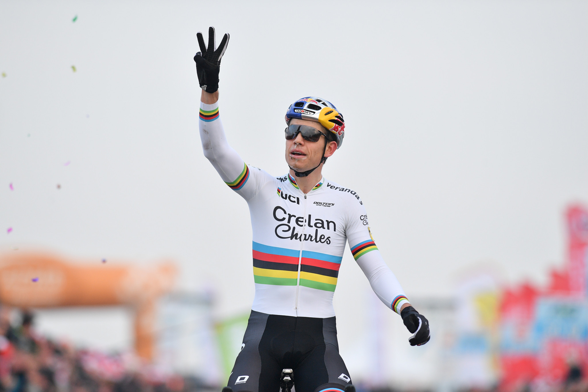 Belgium's Wout Van Aert earned his third straight world title ©Getty Images