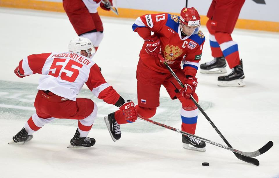 Russia, who will be competing under the OAR banner at Pyeongchang 2018, beat Spartak Moscow 2-1 in an Olympic warm-up match ©FHR