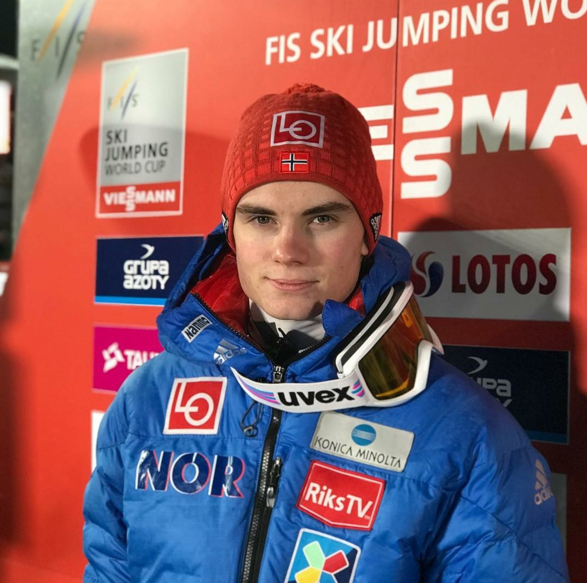 Norway's Marius Lindvik has claimed two gold medals at the championships ©Twitter