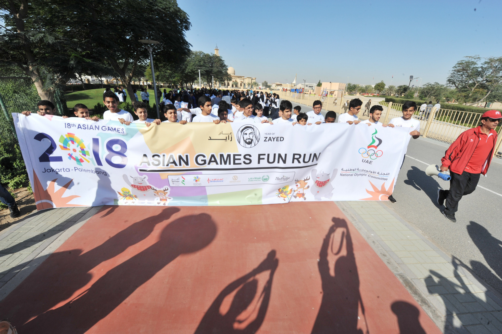 The first of four Asian Games promotional fun runs took place in Dubai ©UAE NOC