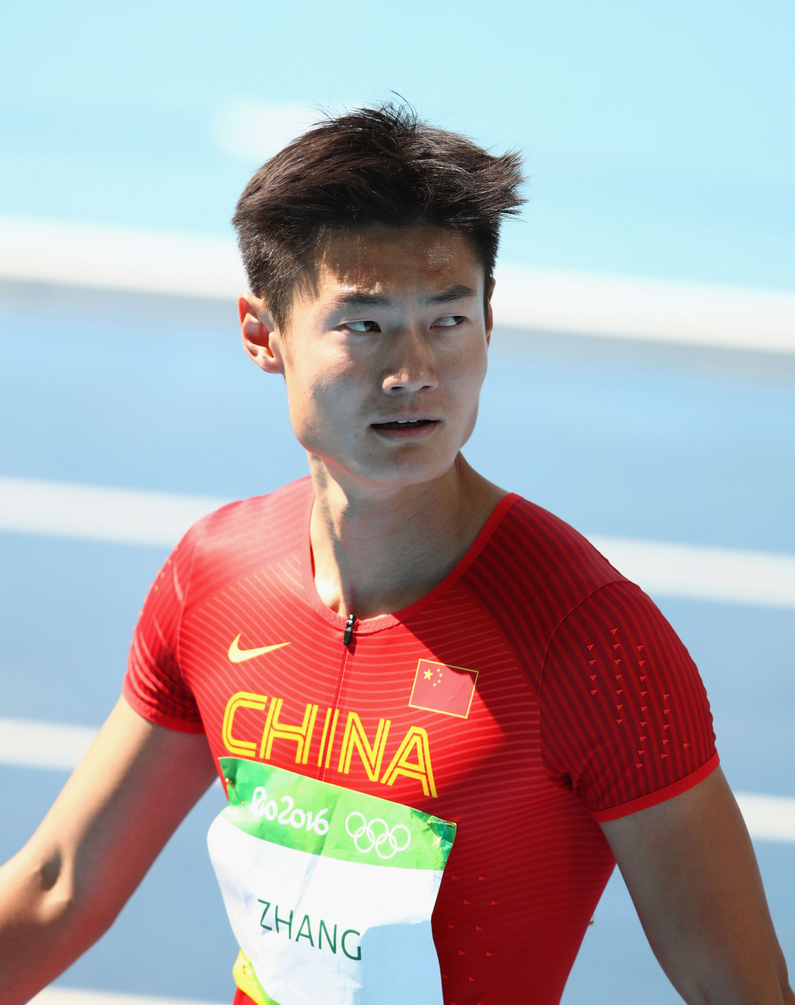 Former Chinese sprinter Zhang Peimeng has switched sports to skeleton ©Getty Images