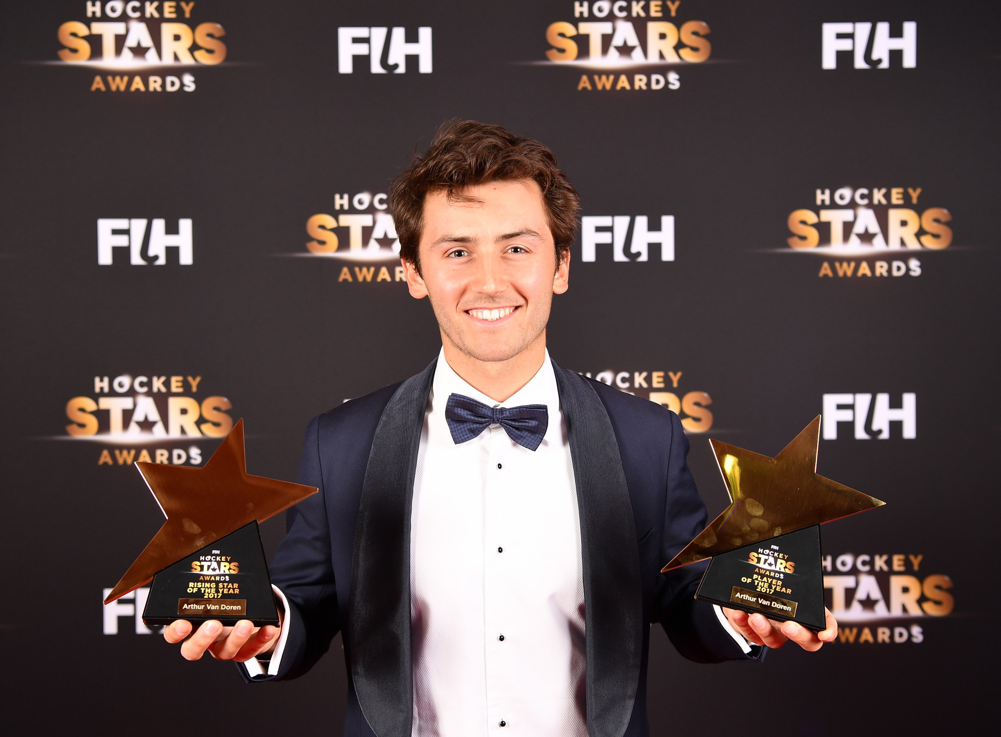 Belgium's Arthur Van Doren scooped two prizes at the FIH Hockey Stars awards ©Getty Images