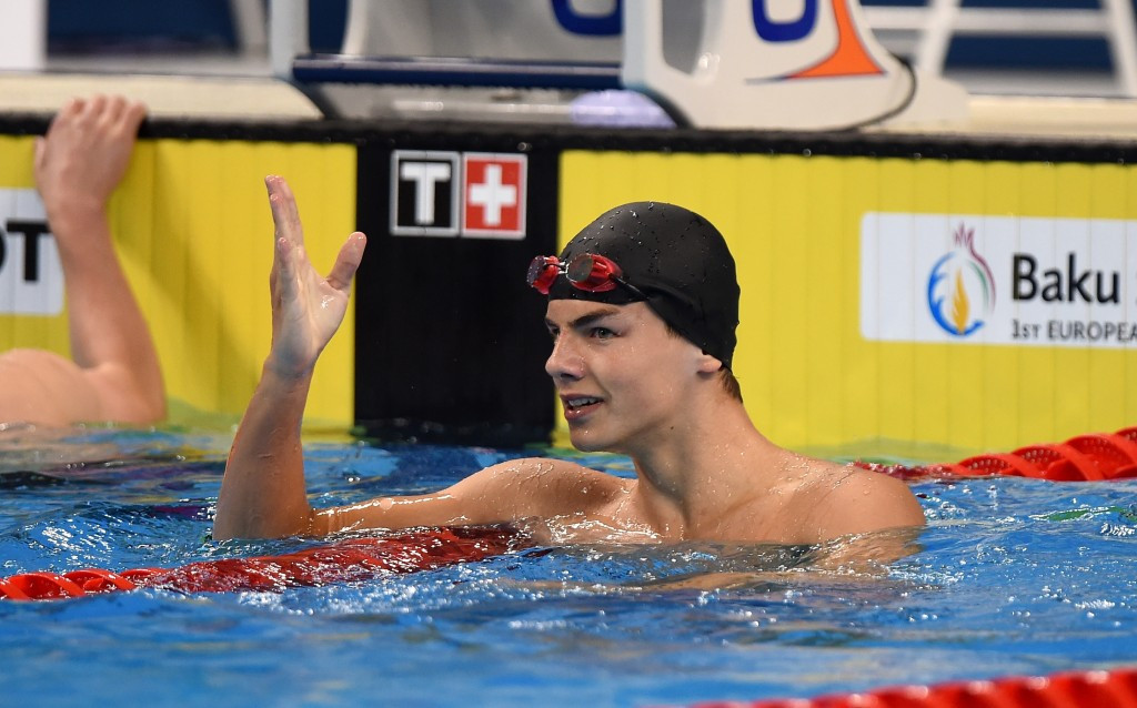 Andrii Khloptsov, pictured during the Baku 2015 European Games, was another winner on day five in Singapore ©Getty Images