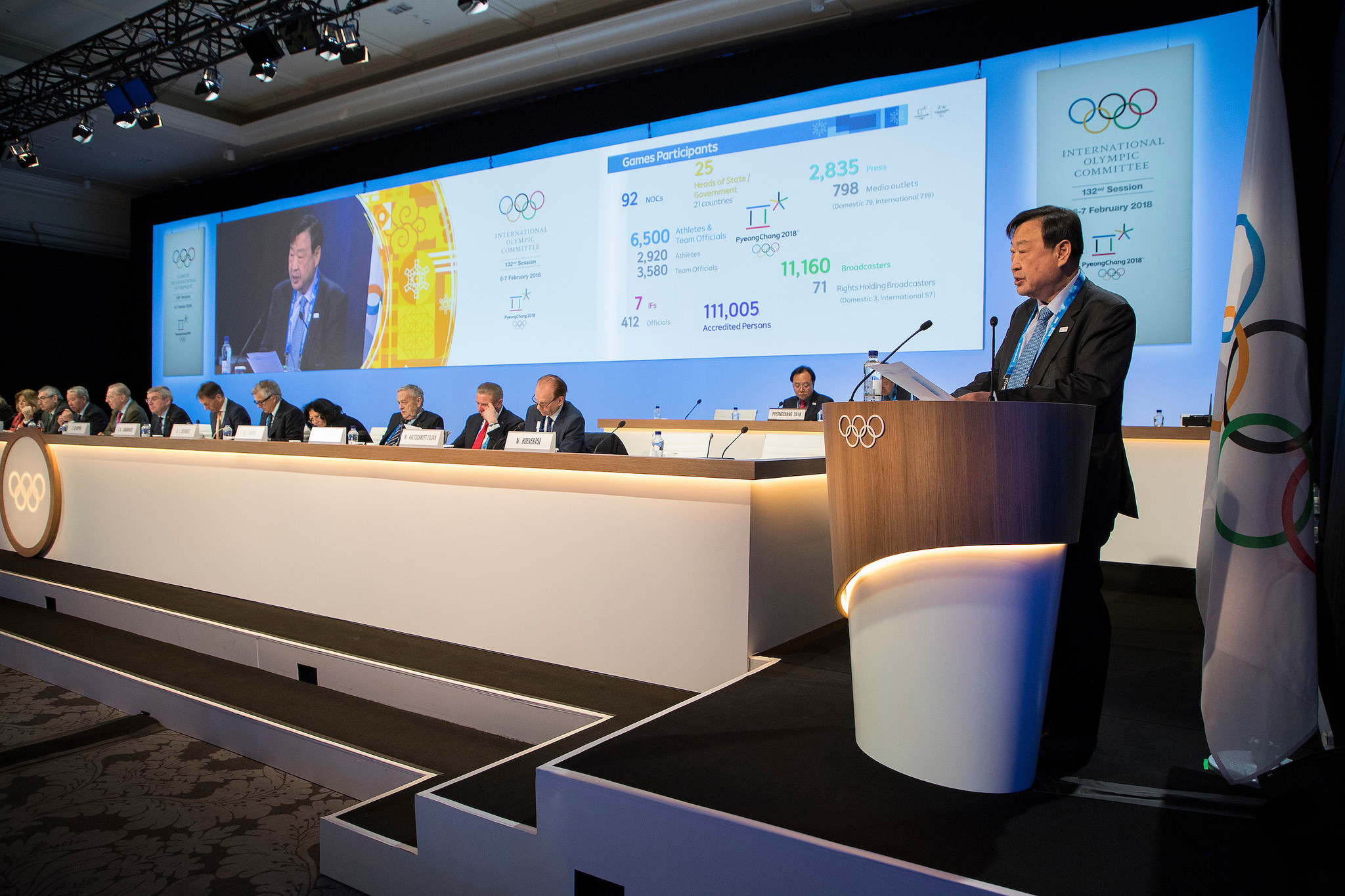 Pyeongchang 2018 President Lee Hee-beom pictured presenting during the IOC Session ©IOC/Flickr