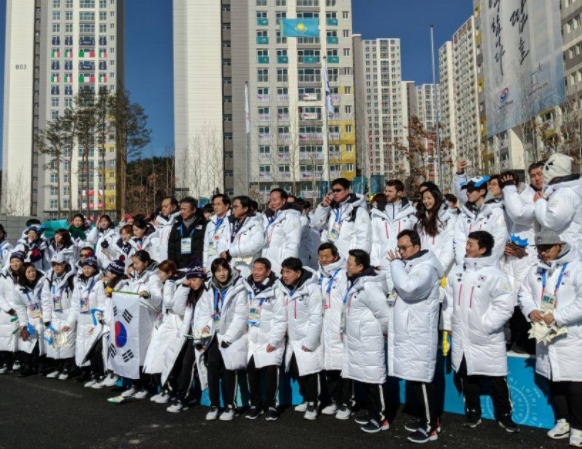 South Korean athletes have been officially welcomed into the Athletes' Village ©Twitter