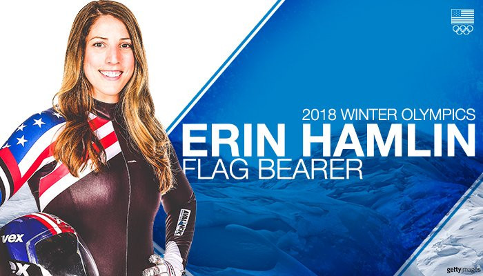 Erin Hamlin has been announced as flagbearer for the United States team ©USOC