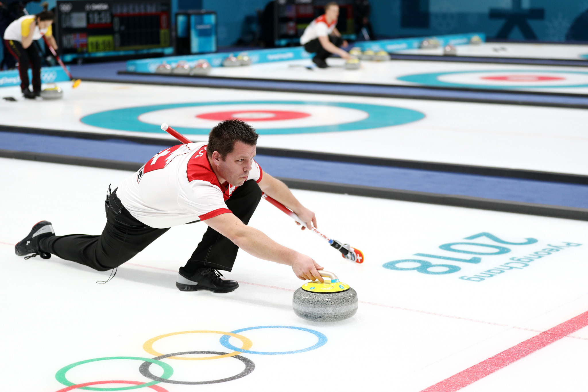 Switzerland competed in mixed doubles curling today ©Getty Images