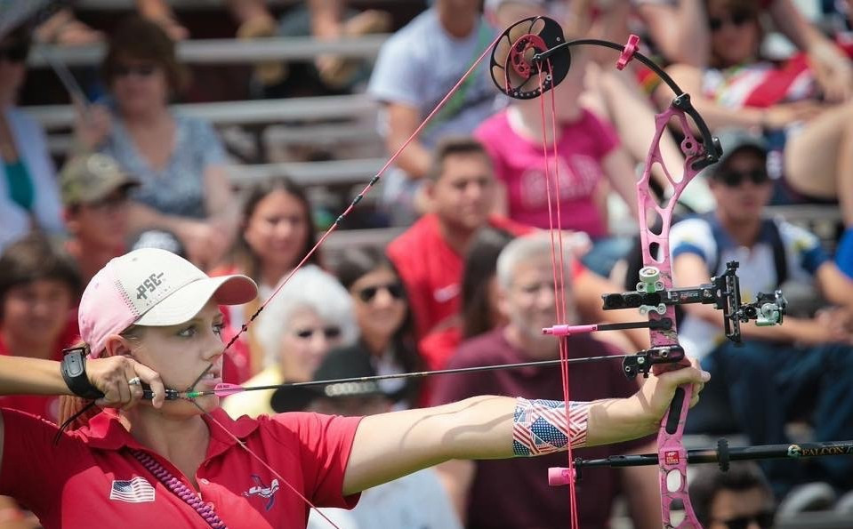 Paige Pearce-Gore will be hoping to claim her third World Cup medal of the season in Las Vegas ©World Archery
