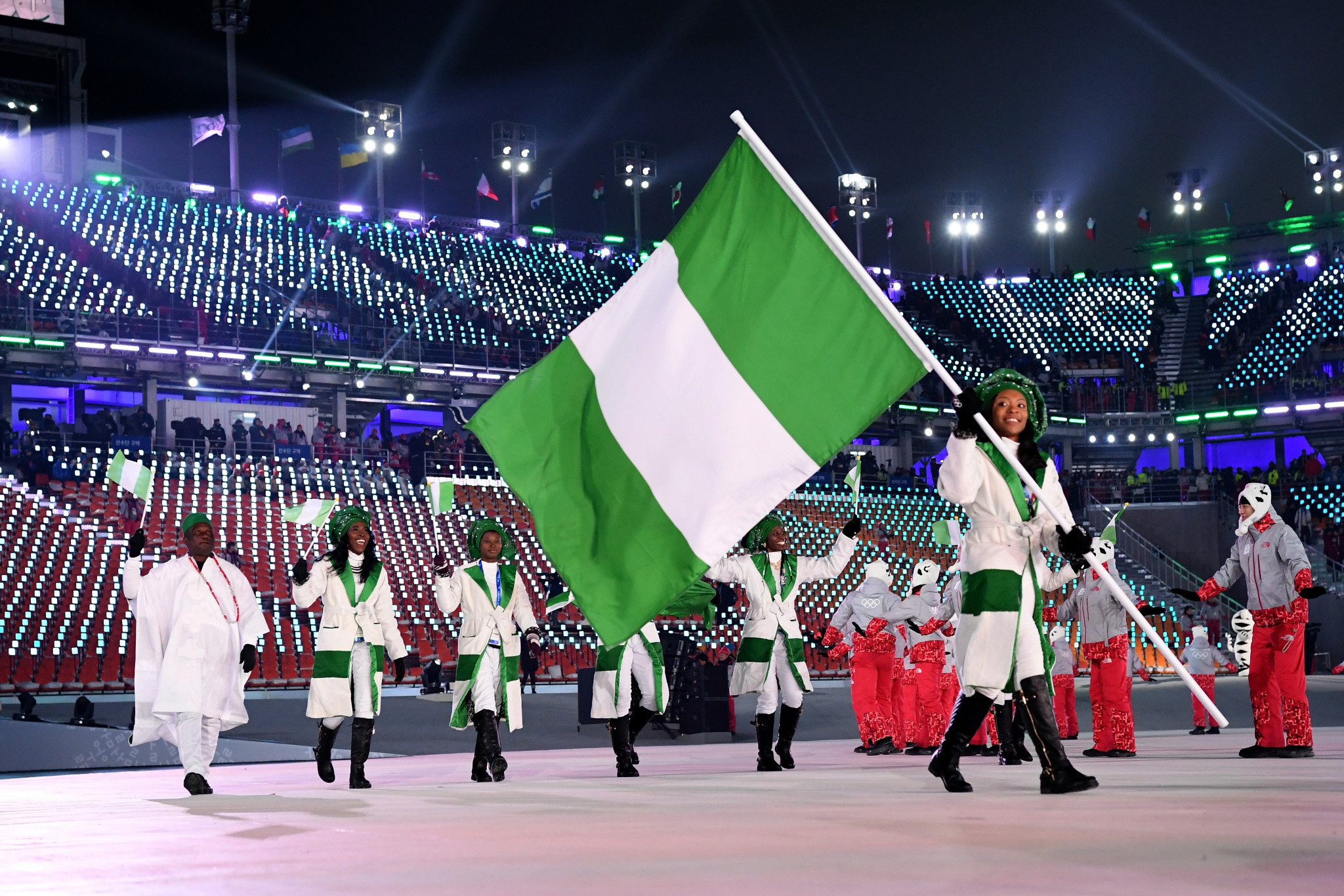 Nigeria march at the Opening Ceremony ©Getty Images