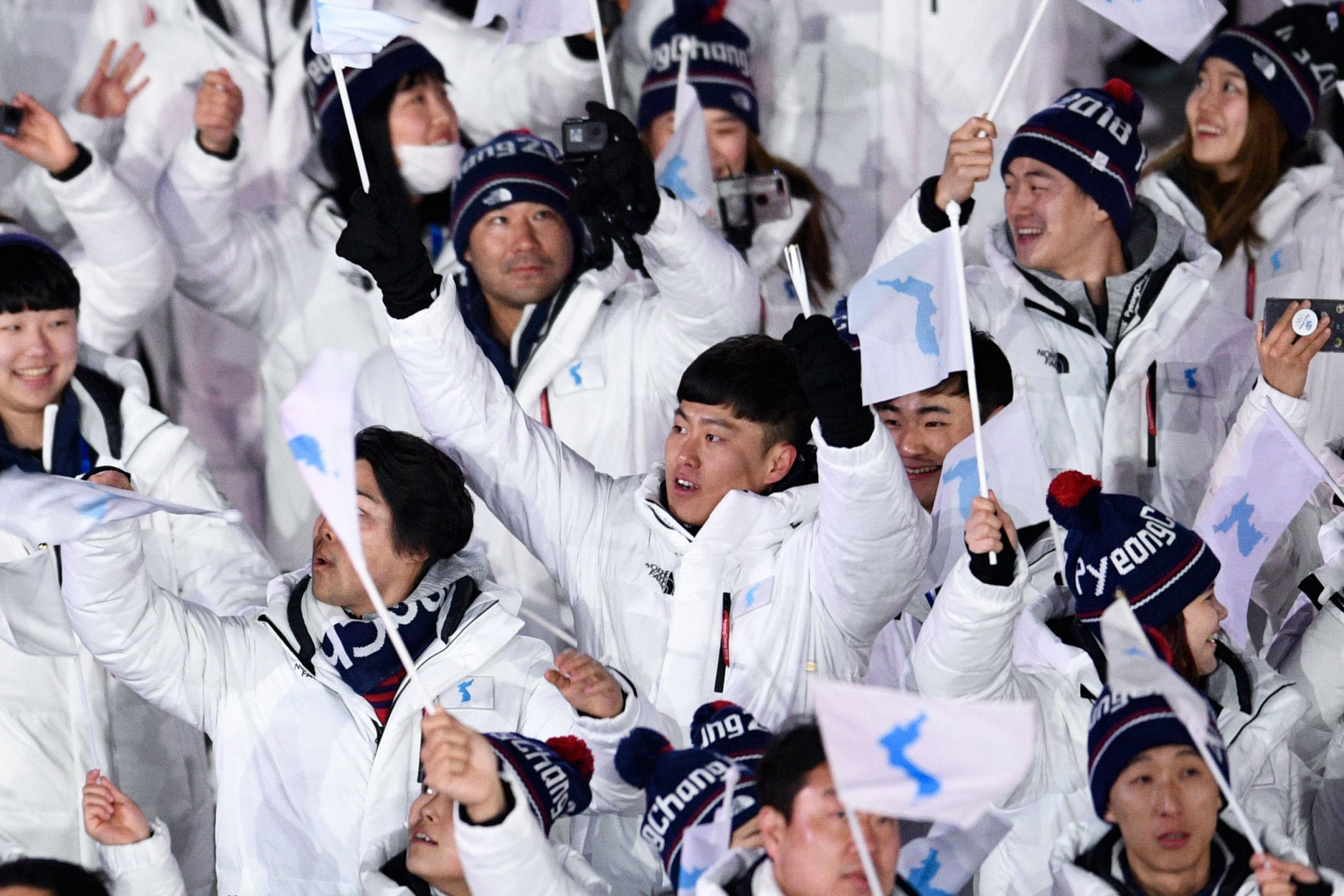 Teams from North and South Korea marched together in the Opening Ceremony for the first time since Turin 2006, an historic occasion hailed by IOC President Thomas Bach ©Getty Images