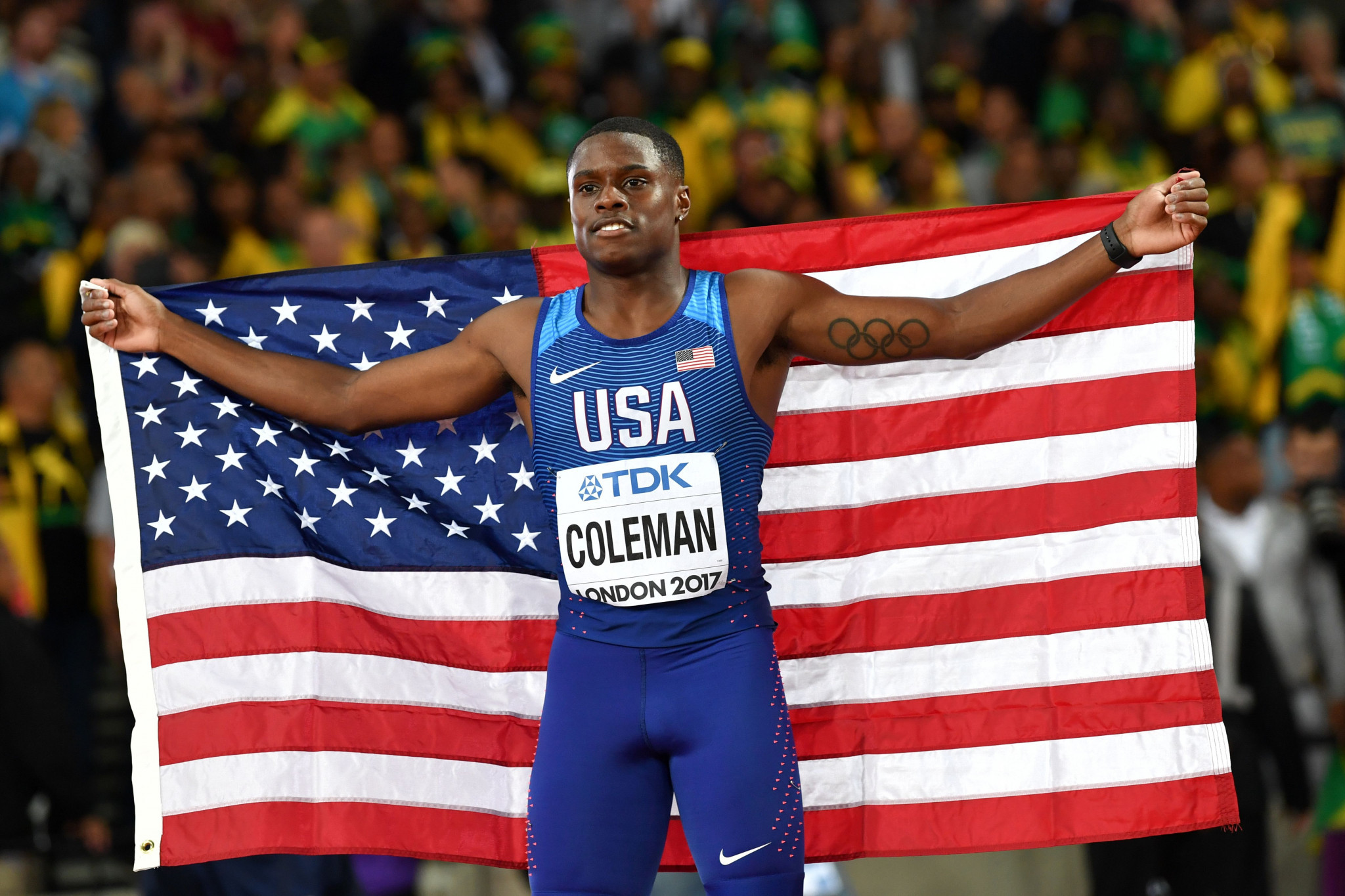 Christian Coleman, world 60m record holder, will race at the IAAF Indoor Tour event in Boston ©Getty Images