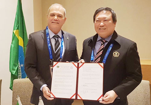 Chinese Taipei and Brazil signed a Memorandum of Understanding in the run-up to Pyeongchang 2018 ©OCA