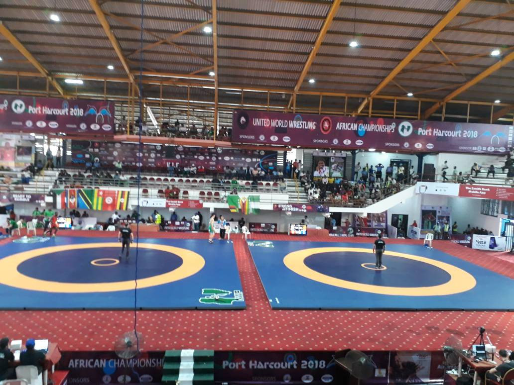 The Alfred Diete-Spif Civic Centre in Port Harcourt has been hosting the African Wrestling Championships ©Twitter