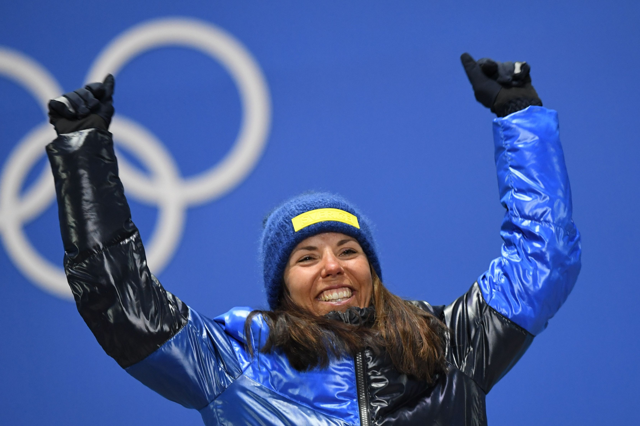 Sweden’s Charlotte Kalla claimed the first gold medal of the Pyeongchang 2018 Winter Olympic Games after winning the women’s 7.5 kilometres + 7.5km skiathlon event today ©Getty Images