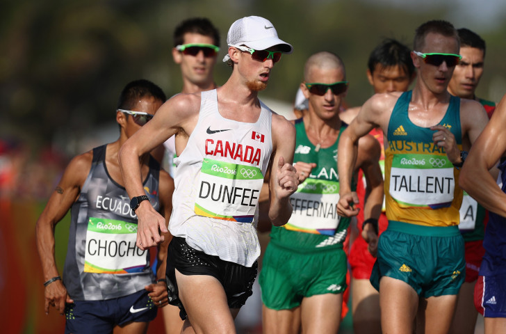 Canada's Evan Dunfee is in promising form going into tomorrow's IAAF Race Walking Challenge event in Adelaide ©Getty Images