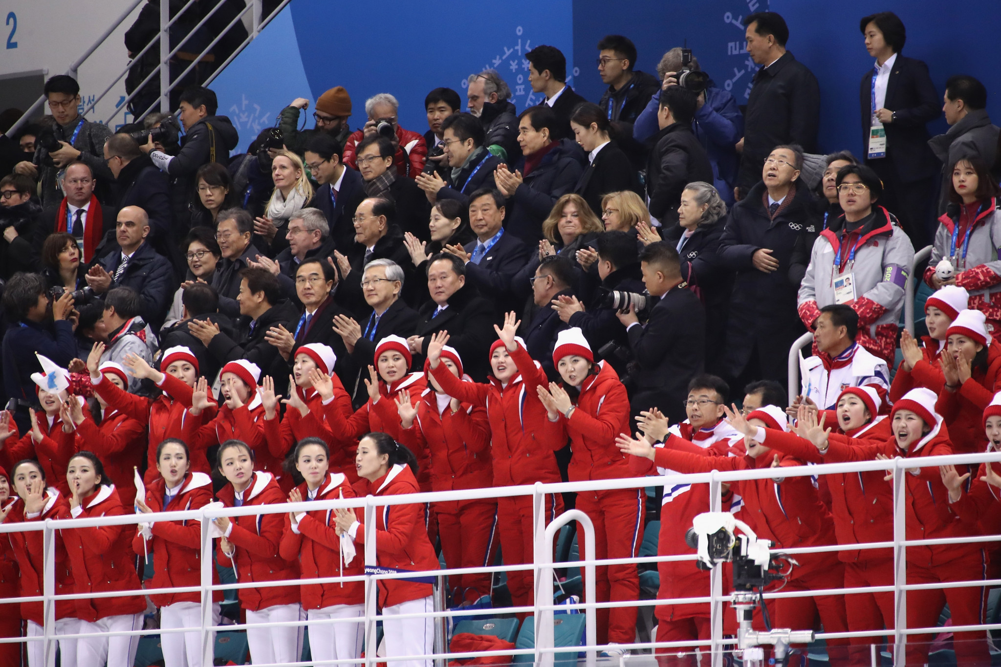 This was despite the vocal backing of the North Korean cheerleaders ©Getty Images