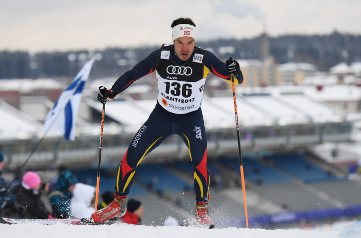 Klaus Jungbluth Rodriguez, pictured during last year's FIS Nordic World Ski Championships, will be the first athlete representing Ecuador at a Winter Olympics when he competes in Pyeongchang ©Getty Images 