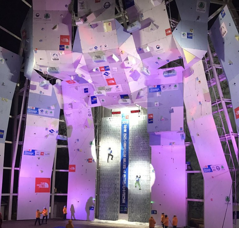 South Koreans dominate lead qualification at UIAA Ice Climbing World Cup in Cheongsong