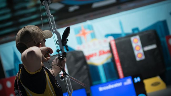 Jesse Broadwater has now won the last three Las Vegas titles ©World Archery