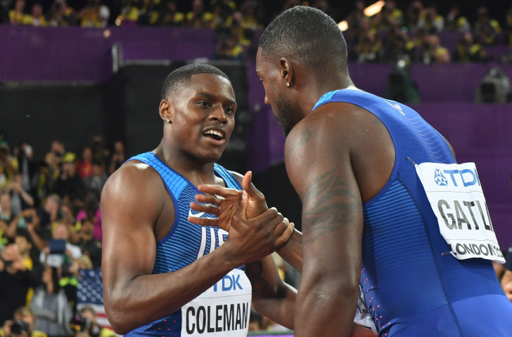 Christian Coleman made a winning IAAF World Indoor Tour event debut in Boston ©Getty Images