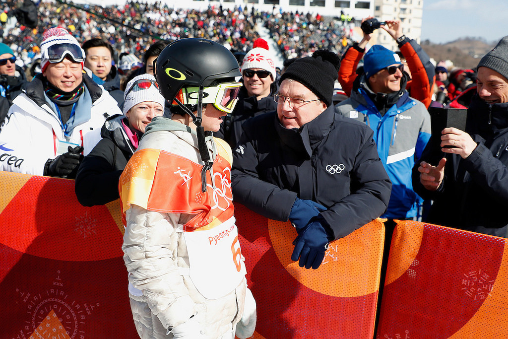IOC President Thomas Bach attended the snowboard competition ©IOC/Flickr