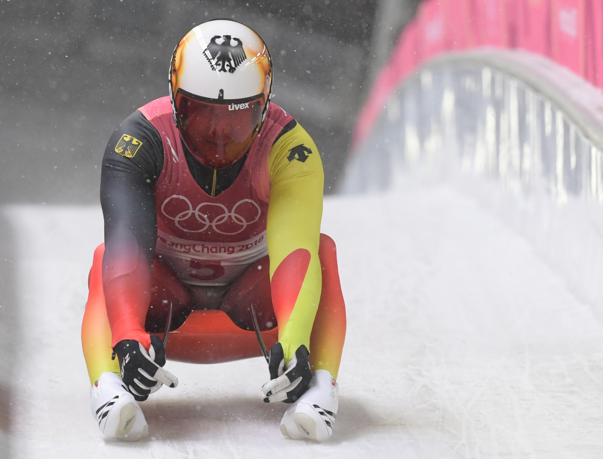 Germany's Felix Loch seemed destined to win a third successive gold medal until he faltered on the final run ©Getty Images