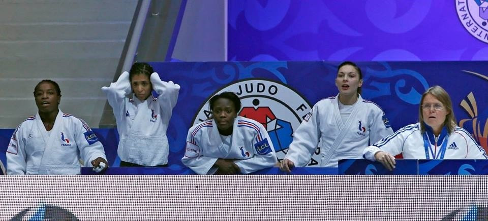 He could only watch though as defending champions France failed to defend their women's team title ©IJF