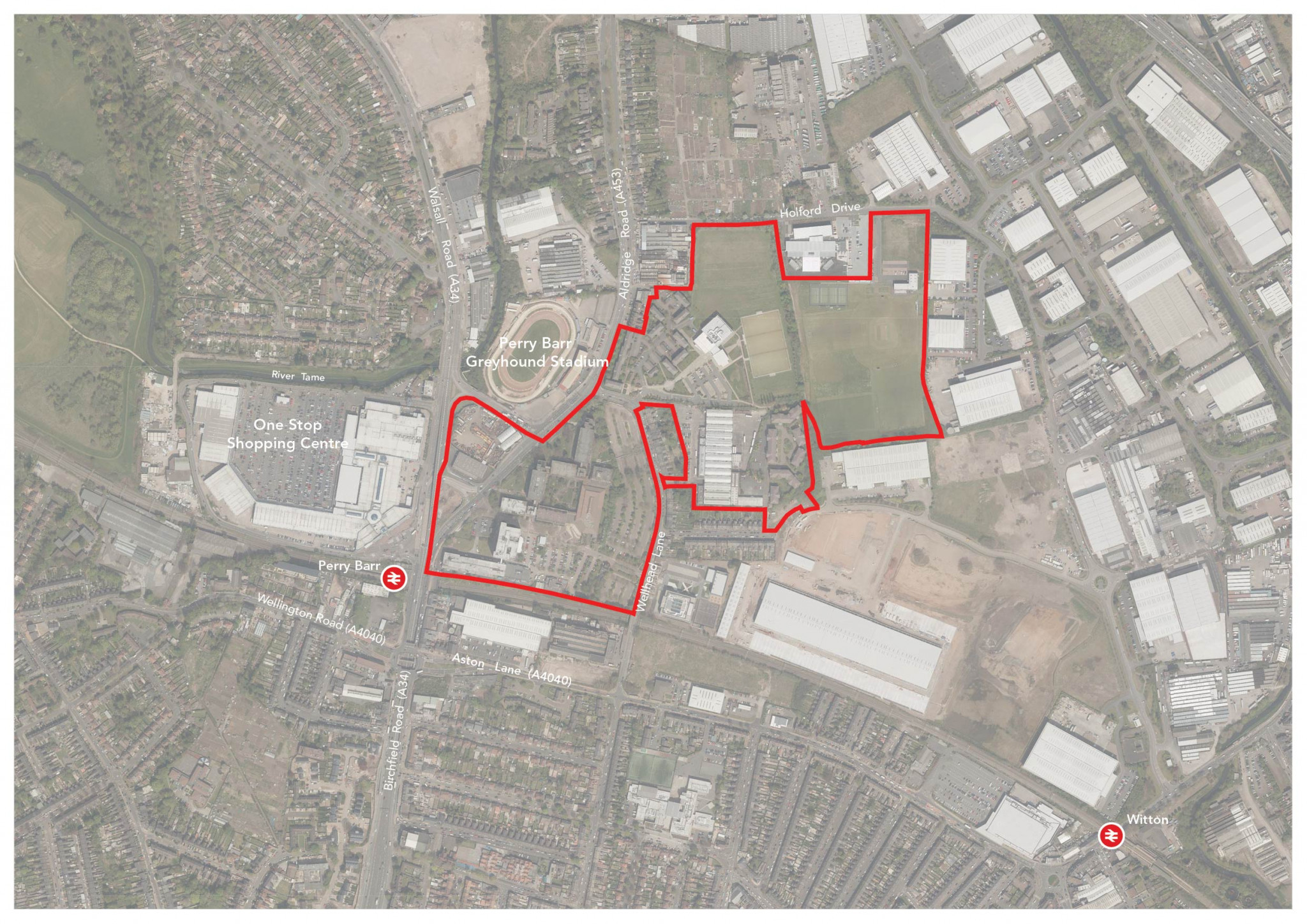 The proposed site for the Games Village is approximately one mile away from Alexander Stadium ©Birmingham 2022