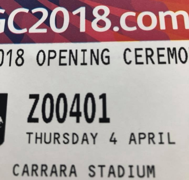 Some Gold Coast 2018 Opening Ceremony tickets wrongly had the date as a Thursday ©Facebook