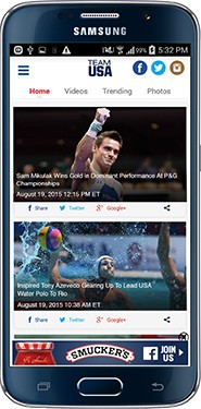The United States Olympic Committee has launched the official Team USA app ahead of Rio 2016 ©USOC