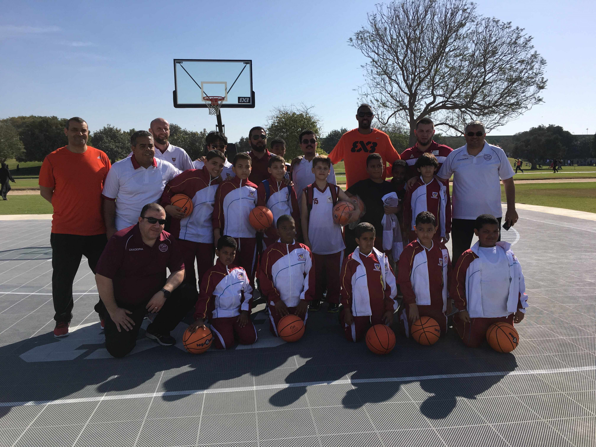 Basketball was one of many sports on offer on National Sport Day ©QOC
