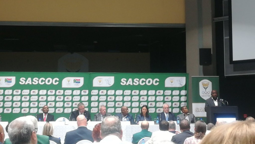 South African Sports Minister Thembelani Nxesi spoke at the General Assembly ©SASCOC