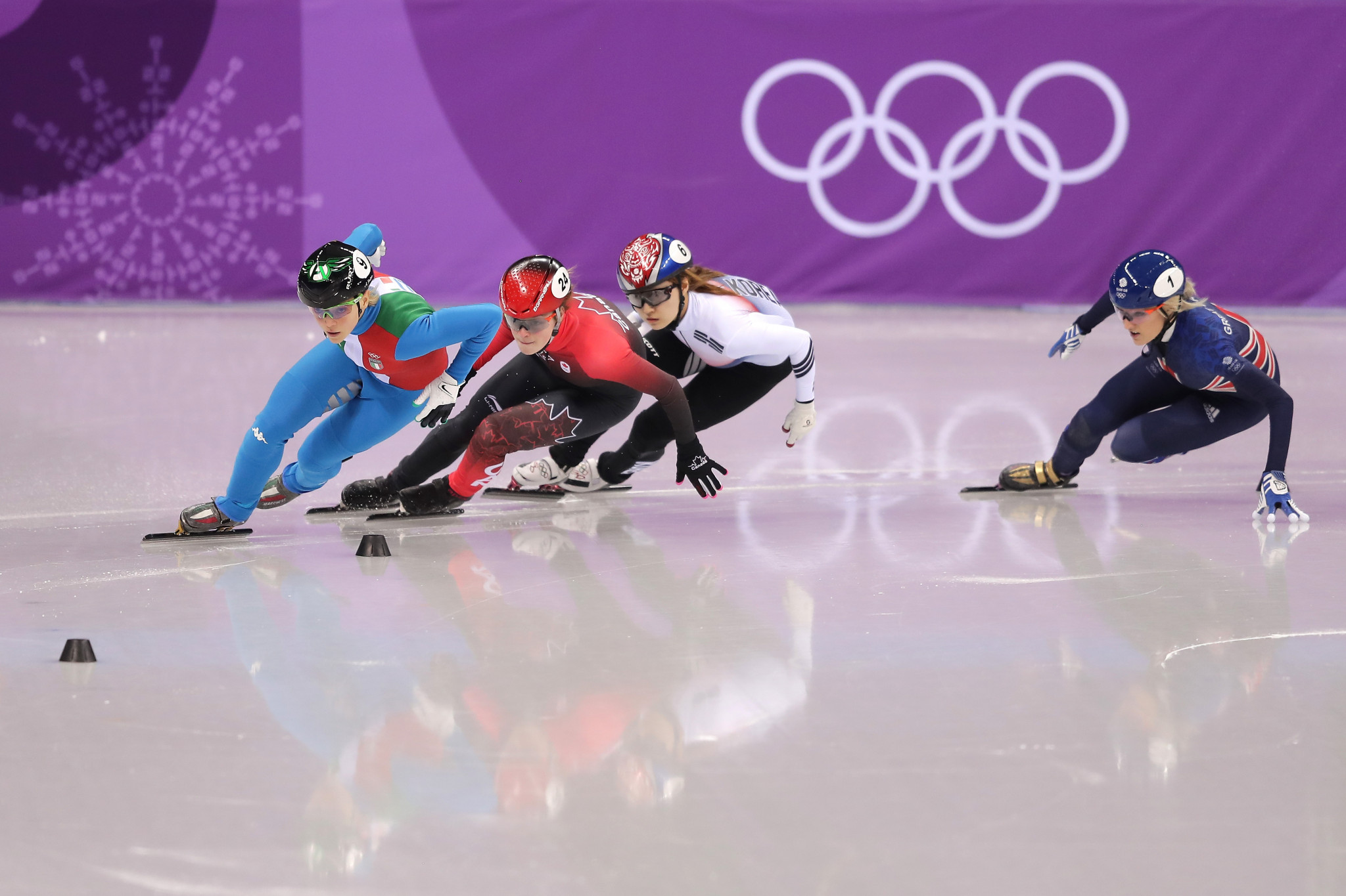 The incident took place during a dramatic 500m short-track final ©Getty Images